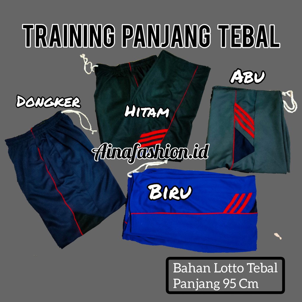 Celana Training Panjang Tebal - Training Olahraga Pria Wanita - Kolor Olahraga Panjang