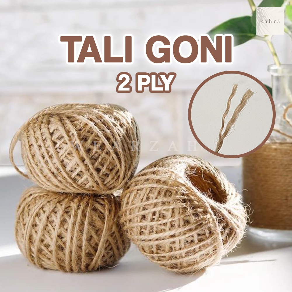 TALI RAMI 2 PLY [PER 10 &amp; 50 METER] - Tali Goni Gulungan 2Ply 3Ply 4Ply Hiasan Jerami Modern Craft Undangan Kepang Murah Ornamen Dekorasi Bahan Serat