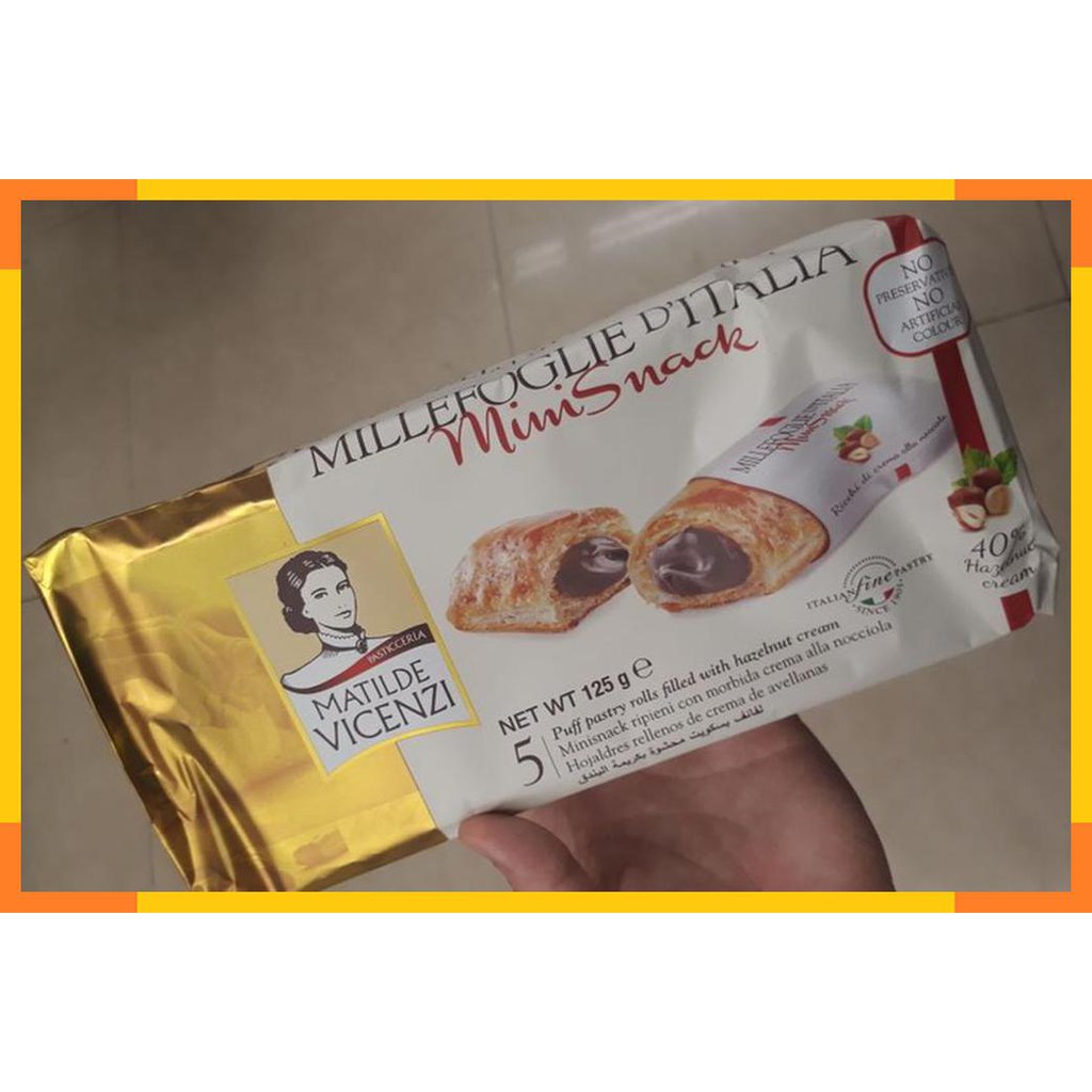 

Matilde Vicenzi millefoglia 125 gram filled with hazelnut cream