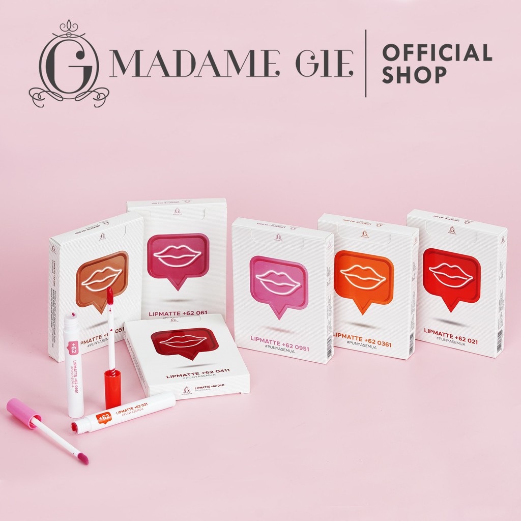 Madame Gie Lip Matte +62 - Make Up Lipstick | Lip Cream