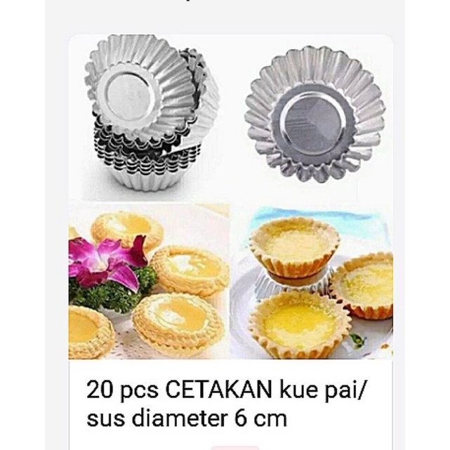 

cetakan kue pie/sus murah 20 pcs