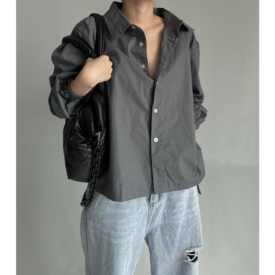ASOKA Kadita Shirt 1109 - Kemeja Oversize Wanita - Kemeja Wanita Basic Polos