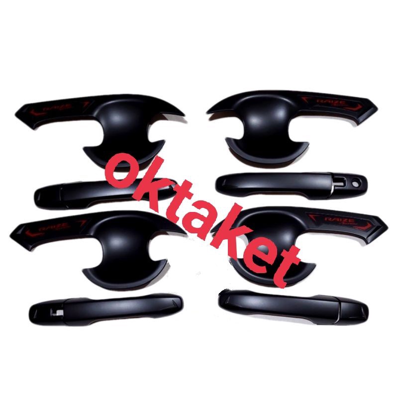 paket outer handle Toyota Raize 2021 2022 hitam chrome list merah