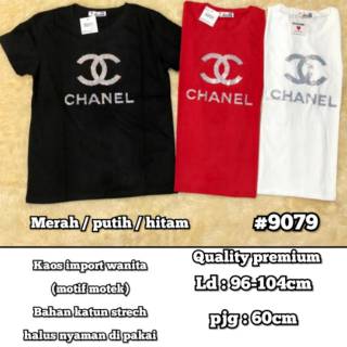 New kaos  mickey motek dan mewah Kaos  Chanel  kaos  import  