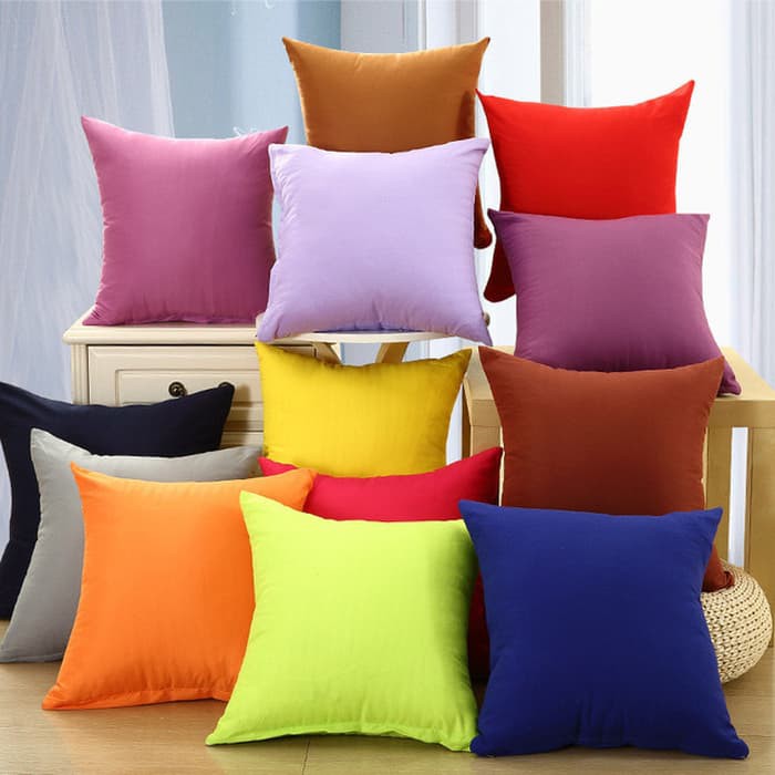 Sarung Bantal Sofa Kursi Polos/sarung bantal