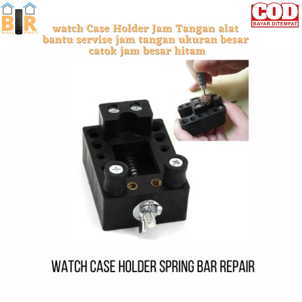 Case Holder Jam Tangan alat bantu servise jam tangan ukuran besar / catok jam besar hitam