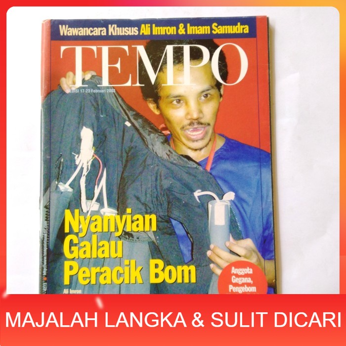 Majalah TEMPO No.51 Feb 2003 NYANYIAN GALAU PERACIK BOM ALI IMRON Langka