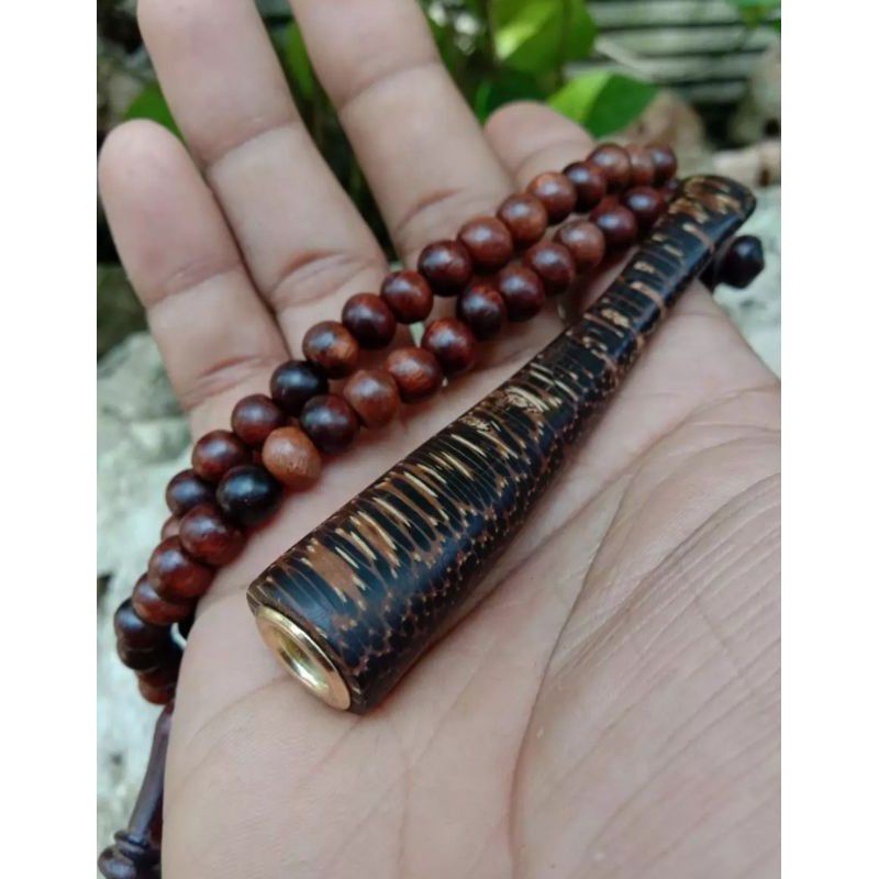 Paket Tasbih Setigi dan Pipa Aren Lanang Asli Tasbih Kayu Setigi 99 Pipa Murah