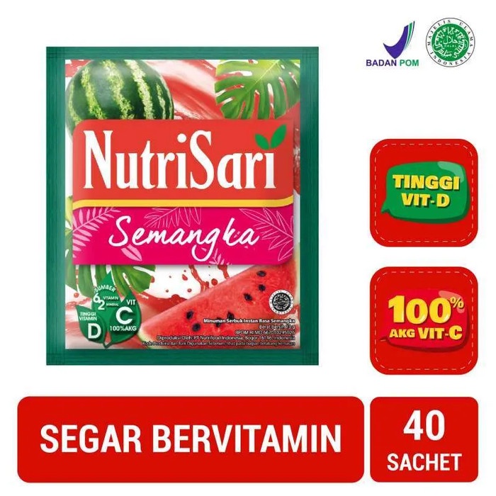 

NutriSari Minuman Buah Vitamin C Vitamin D - 40 sachet - semangka