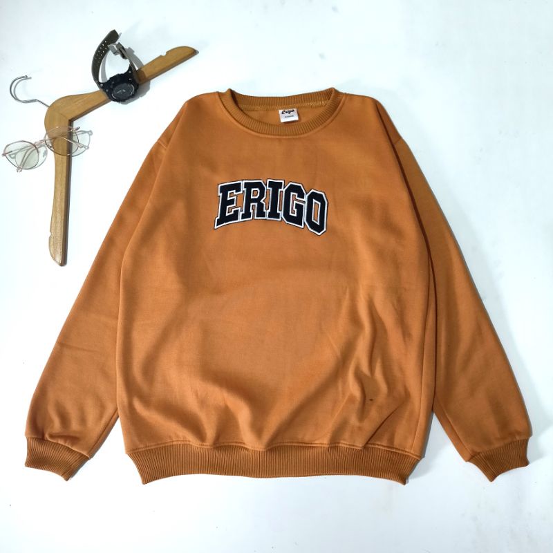 Dz97 Sweater Crewneck Pria Distro Grafity Sweter Switer Crewnek CN Crowneck Cowok Cewek Wanita Tebal-Premium Mustard