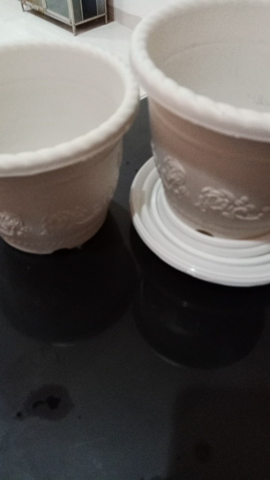 Pot Bunga Shallom - 20cm Putih