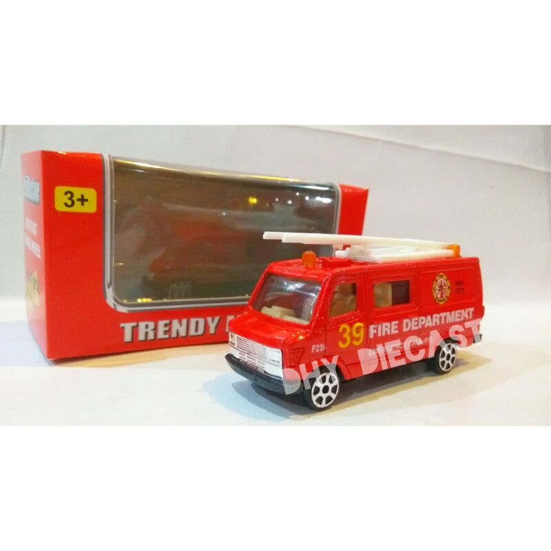 Miniatur Street Machine Diecast Mobil Truck 39 Pemadam Kebakaran Departemen Pro Engine