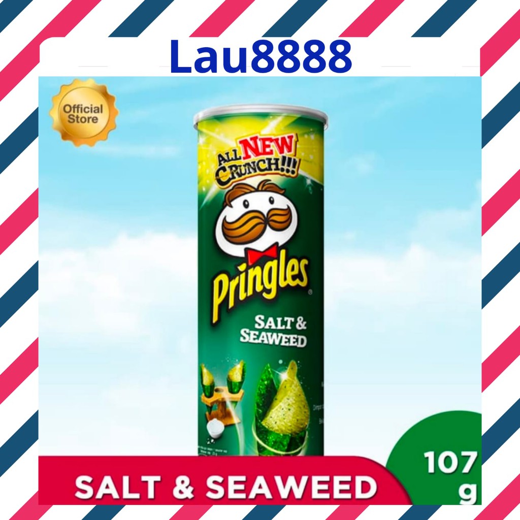 

Pringles Potato Chips Crisp Salt and Seaweed 107 Gram