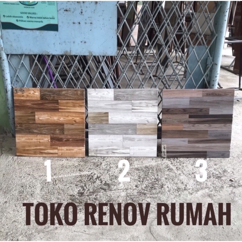keramik 40x40 parkit kayu (doff)/ keramik teras/ keramik lantai motif urat kayu