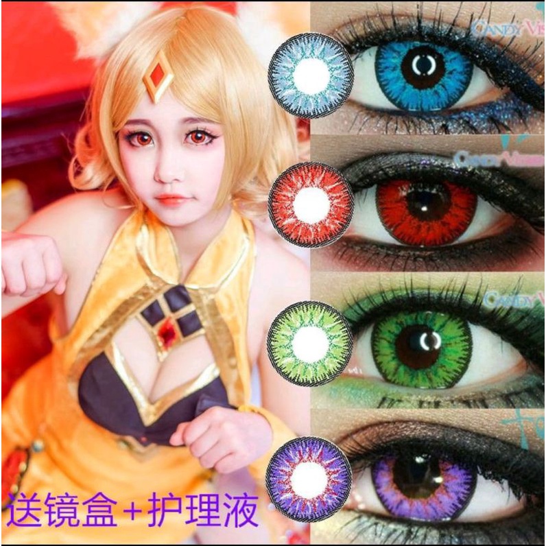 softlens cosplay warna terang lensa mata warna soft lens anime normal