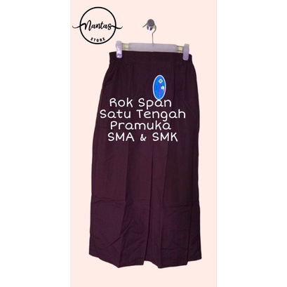 Rok Pramuka Panjang Span Merk Seragam Rok Pramuka Span Belah Tengah SMA SMK