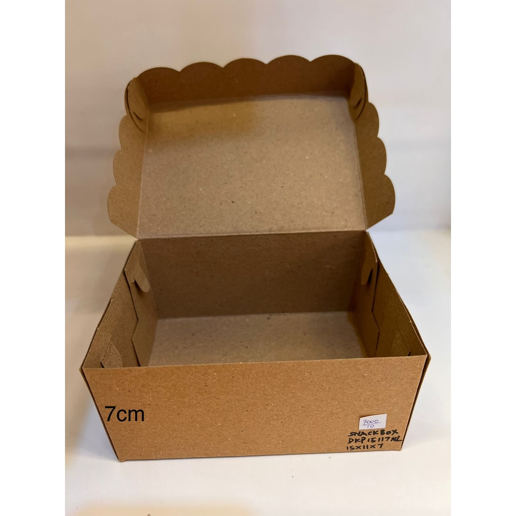 Snack Box DELIMA Kraft 15X11X7cm 50pcs COKLAT POLOS NON LAMINASI