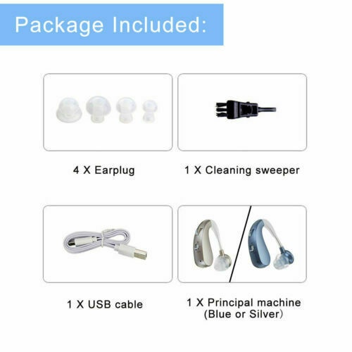 Rechargeable Mini Digital Hearing Aid Listen Sound Amplifier Wireless Ear Aids for Elderly Moderate to Severe Loss