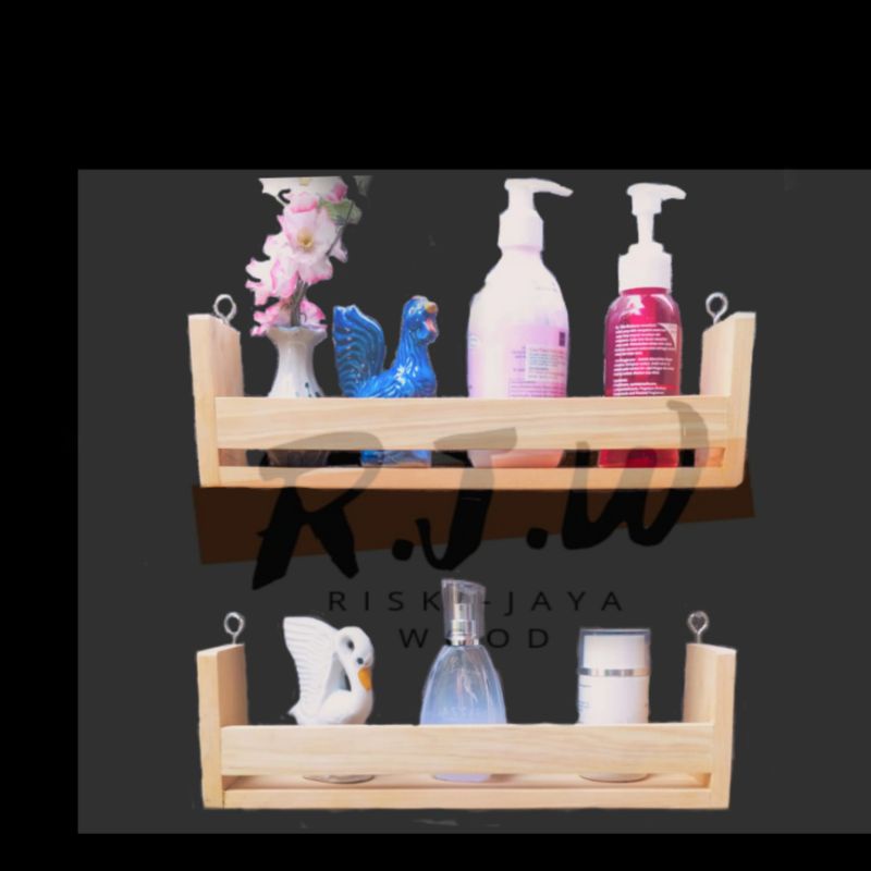 RAK DINDING MINIMALIS / RAK DAPUR / RAK MAKE UP / RAK KAYU SERBAGUNA / DEKORASI DINDING /  RAK MURAH