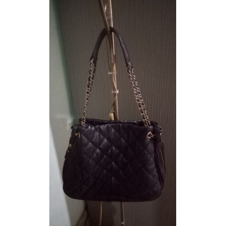 PL tas bahu rantai kulit asli