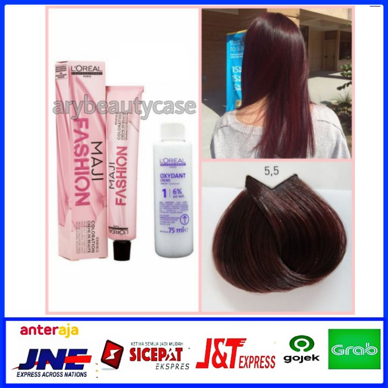 L'oreal maji fashion Cat Rambut pewarna rambut loreal 5.5+ oxidant majifashion
