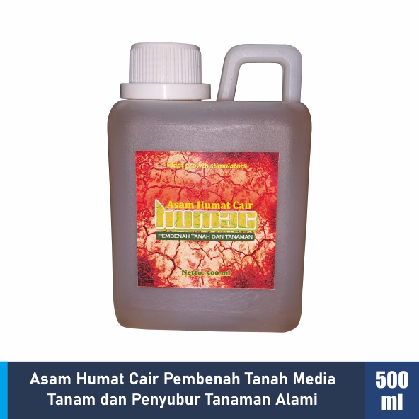 Humac 500 ml Asam Humat Cair Terlaris Produk Pembenah Tanah Media Tanam Siap Pakai / Pupuk Penyubur 