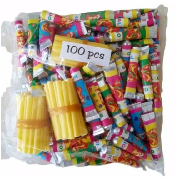 100 pcs Balon Tiup / Plembungan mainan jadul 90an / Balon Odol / Balon Tatata