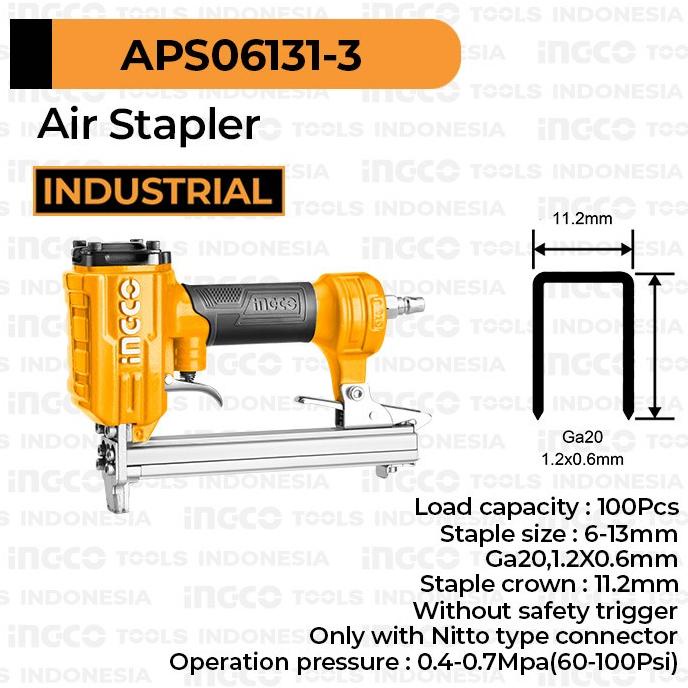 

Air Stapler (6-13mm) INGCO APS06131-3 - Staples Steples Tembak Angin