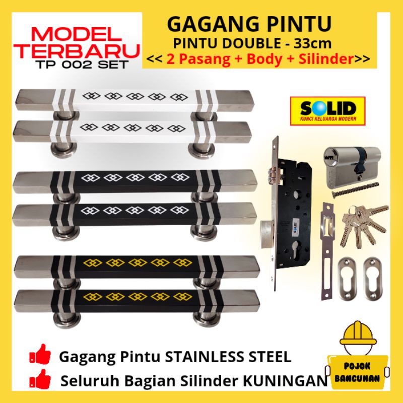 HANDLE KUNCI GAGANG PEGANGAN TARIKAN PINTU RUMAH MINIMALIS SOLID BELMONDO SET 002