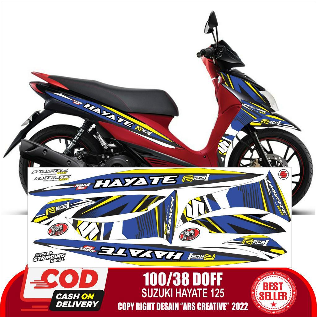Sticker decal striping suzuki hayate 125 semua ready packing aman