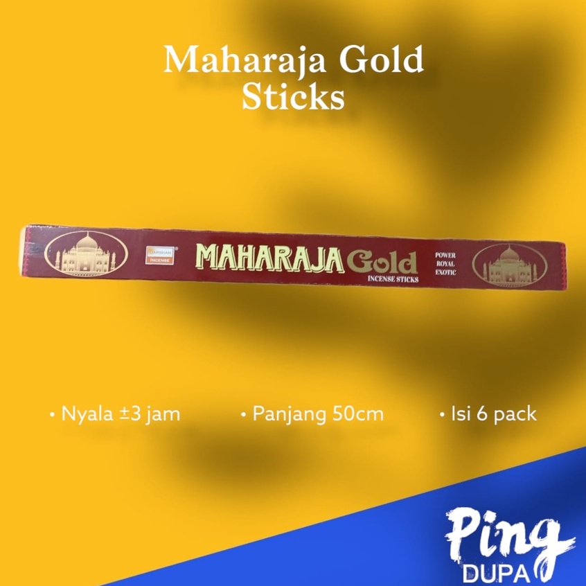 Per Slop Dupa Maharaja 3 Jam Panjang 50cm Made in India Isi 6 Kotak