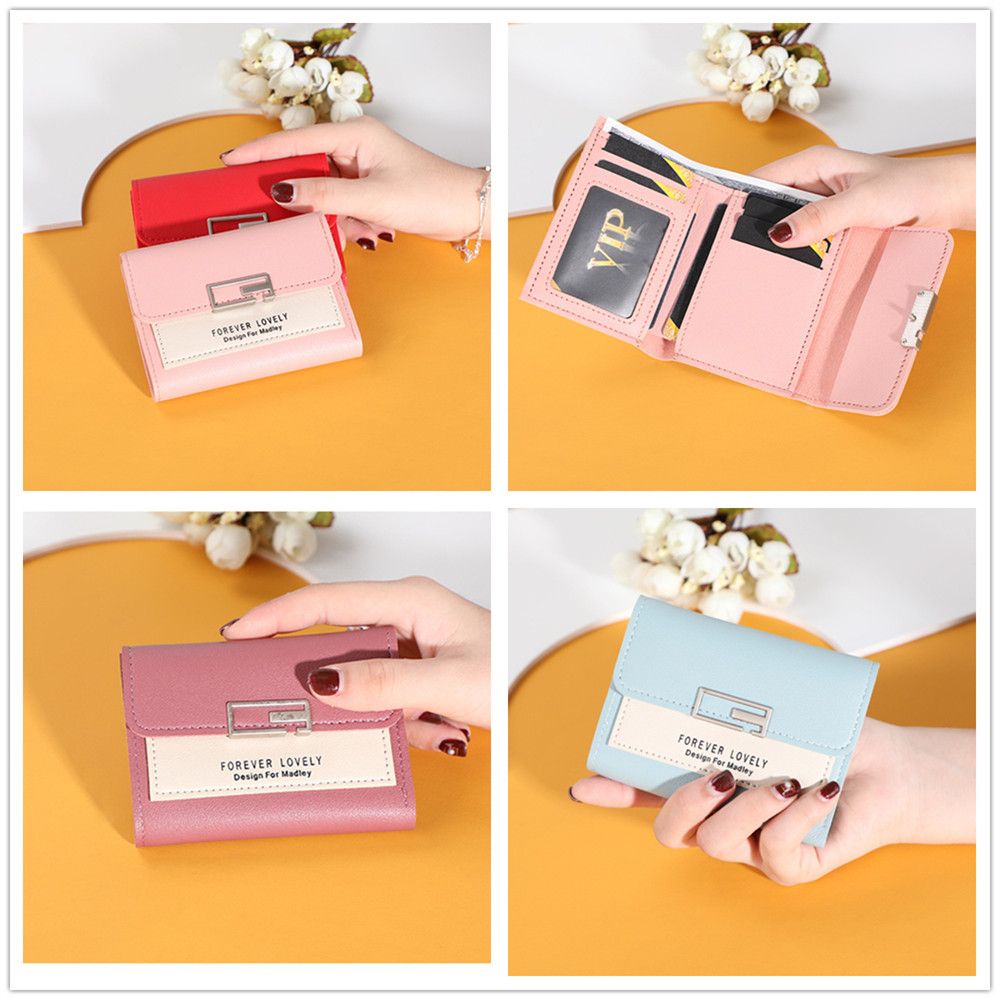 Dompet Lipat Wanita Dompet Kecil Lipat Pendek Model Simple Kotak BS01 Women Wallet Import Quality Dompet Fashion Korea