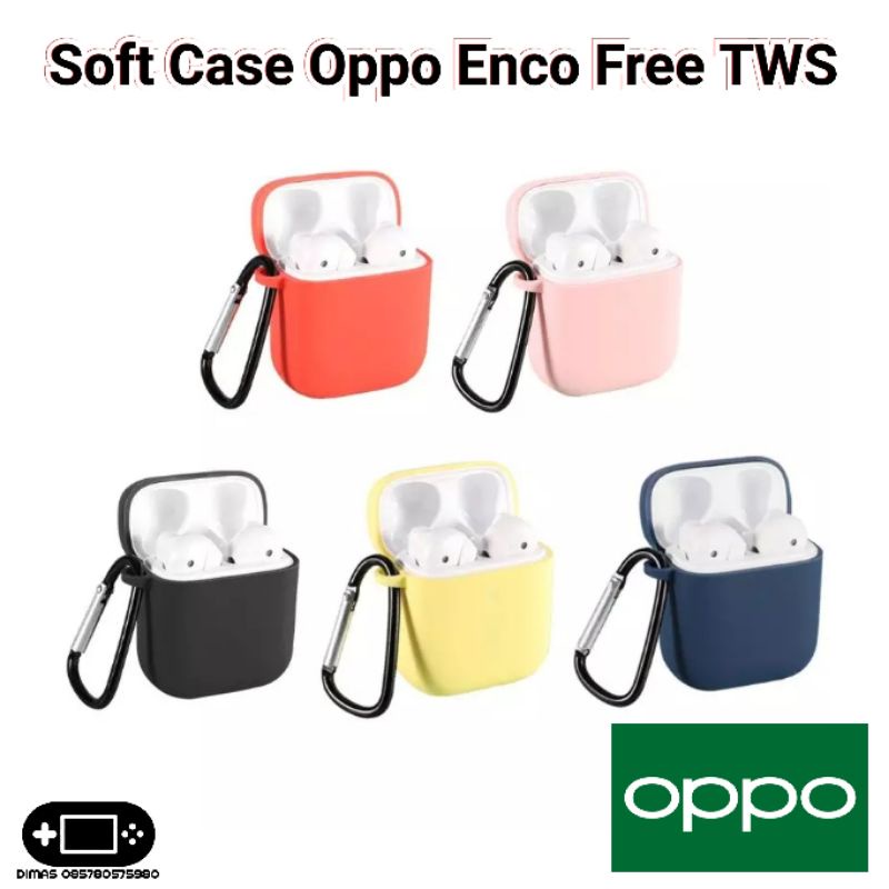 Soft Case Silikon TWS Oppo Enco Free 1 + carabiner