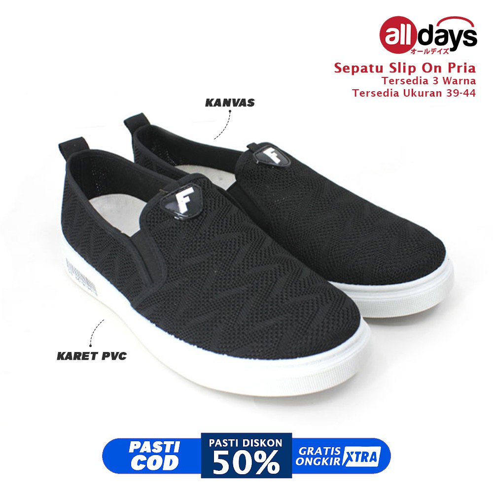 Faster Sepatu Sneakers Slip On Pria / Sepatu Casual Pria 2010-016 Size 39-44