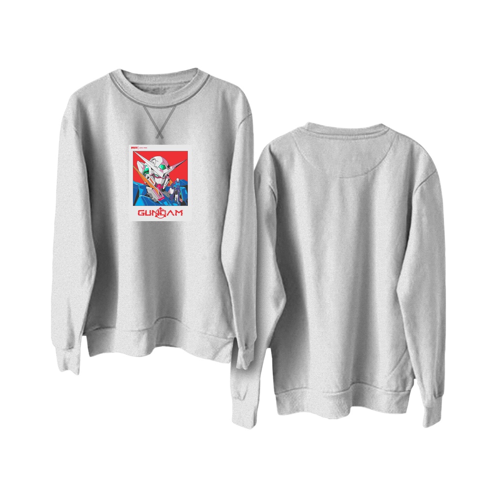 Sweater Crewneck BRIGO TGundam Sablon DTF Fleece Cotton II BRIGO Basic Sweatshirt  Gundam II Cotton M-XXL (Pria &amp; Wanita) Free stiker&amp;Gantungan Kunci