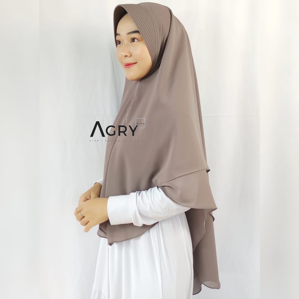 ᴀɢʀʏ Khimar Ceruty 2 Layer Premium