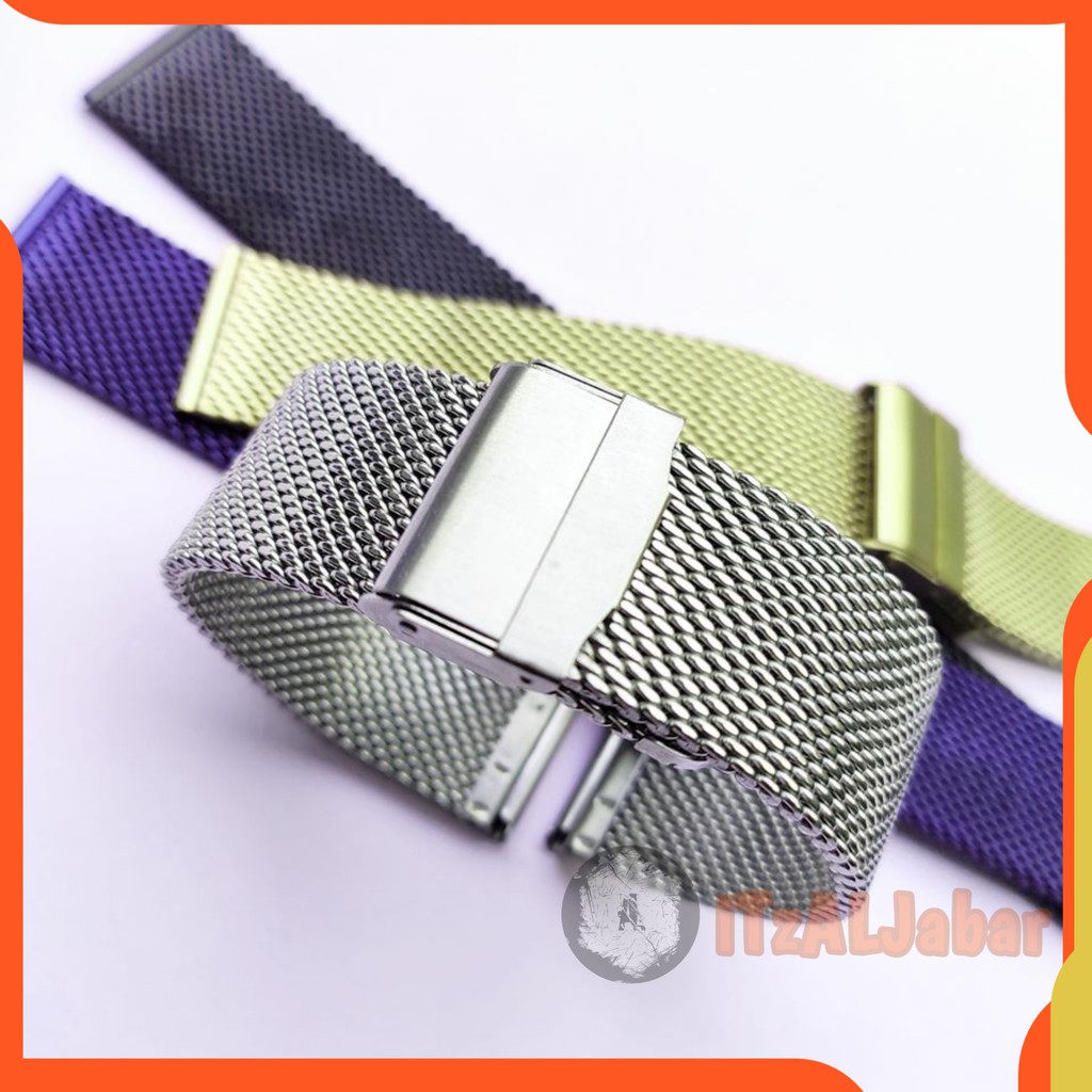 Tali jam tangan Shark mesh 16mm 18mm 20mm 22mm 24mm Stainless strap