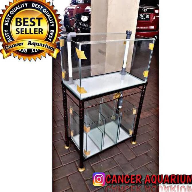 Aquarium Set Sump Filter Dan Instalasi Nya ( 60X30X35 ) Air Tawar/Laut Serbaserbi2118