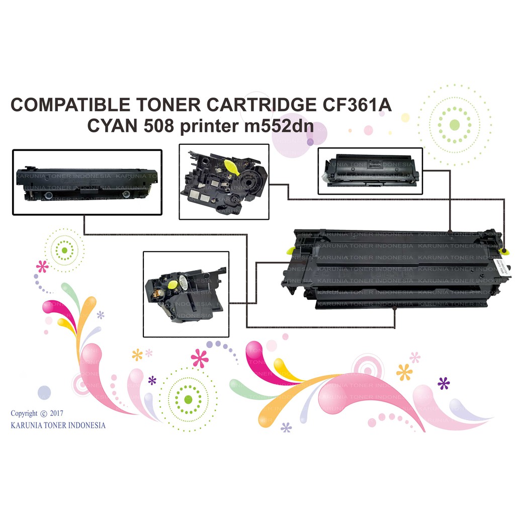 Compatible Toner Cartridge Printer HP Laserjet 508 508A M552dn M577z M553 M577 CF361A CF361 Cyan