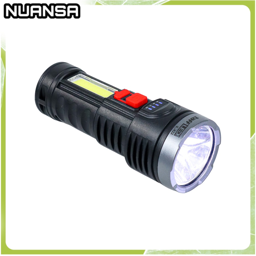 COD - Senter LED Flashlight Torch Waterproof USB Rechargeable Cree XPE + COB 7800 Lumens - BL-822