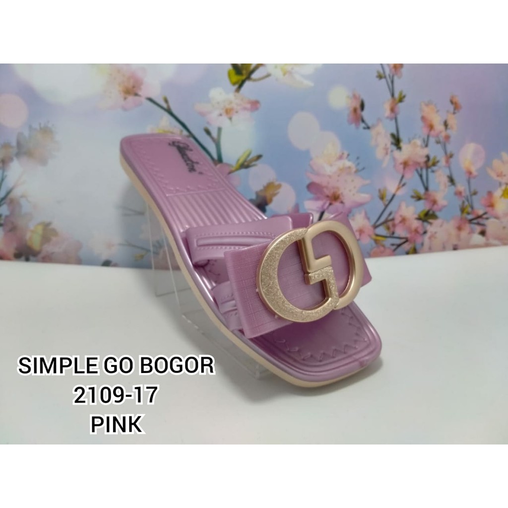 SANDAL WANITA IMPORT MODEL FLAT KASUAL NYAMAN DAN MODIS GLANZTON 2109-17 37-41