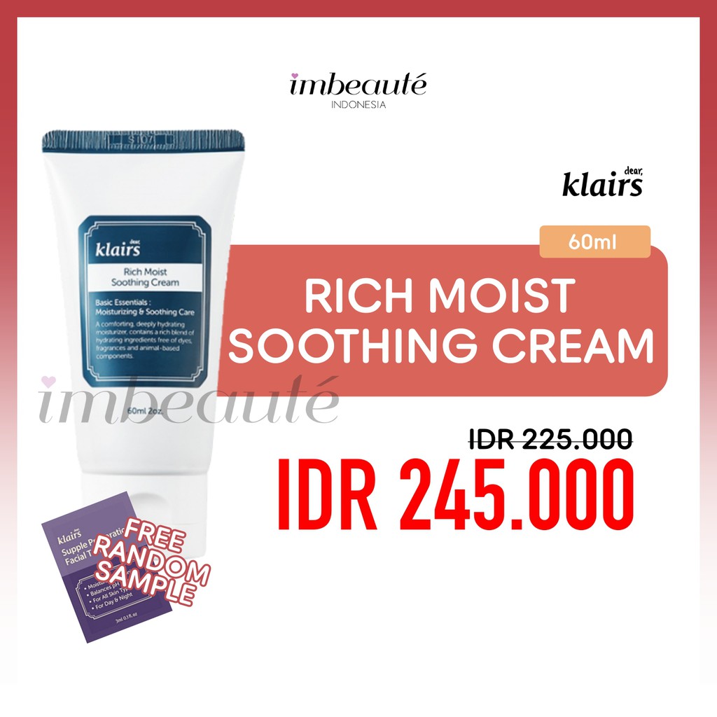 Download Dear Klairs Rich Moist Soothing Cream Shopee Indonesia PSD Mockup Templates