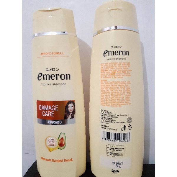 Termurah Emeron Shampoo 340 ml Damage Care Avocado Shampo Untuk Rambut Patah Dan Rambut Rontok
