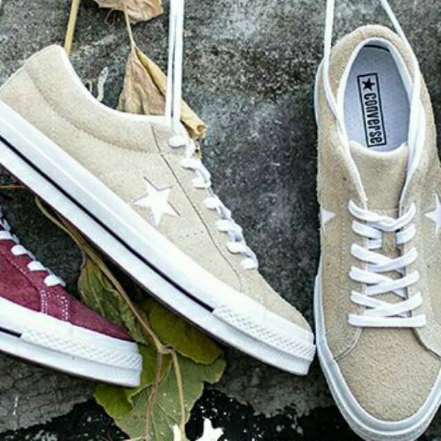 Converse/ one star ox vintage khaki suede 100% original