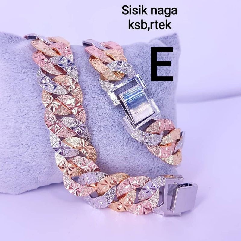 Gelang sisik naga titanium jumbo dan sedang, keterangan ada digambar,awet,