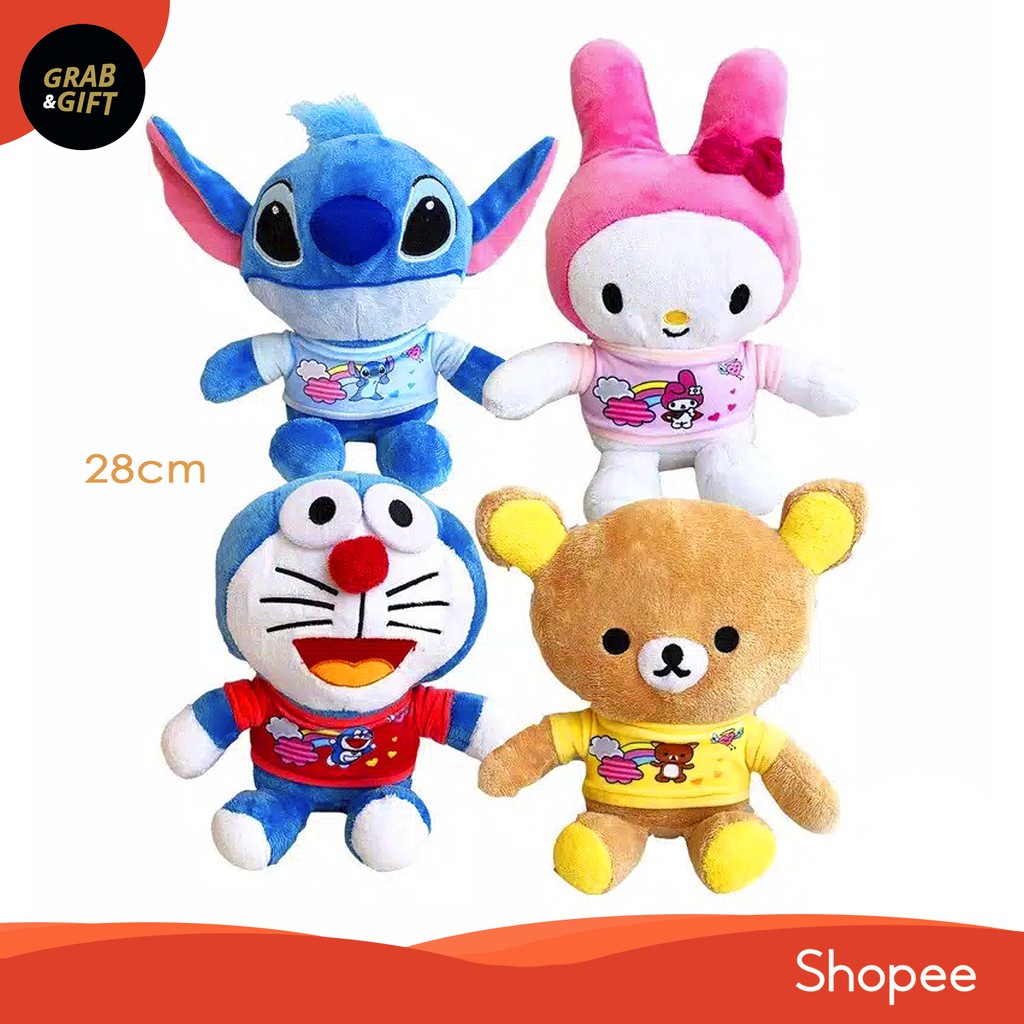 Boneka Karakter STITCH POOH DORAEMON MY MELODY Kazuo