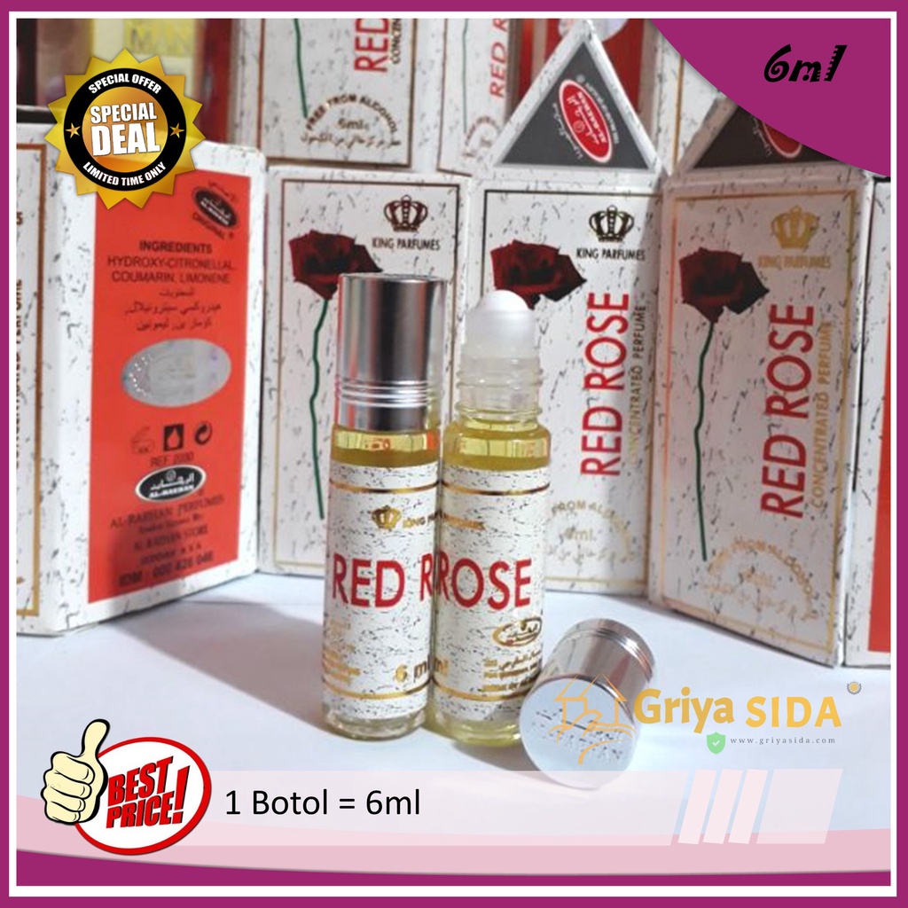 Parfum Red rose 6ml alraehan minyak wangi al raehan mirip al rehab parfum Harga grosir PROMO!!