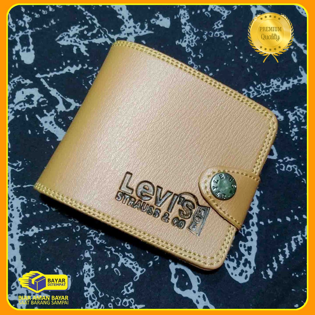 dompet lipat Pria distro pendek kancing grosir COD bahan PVC