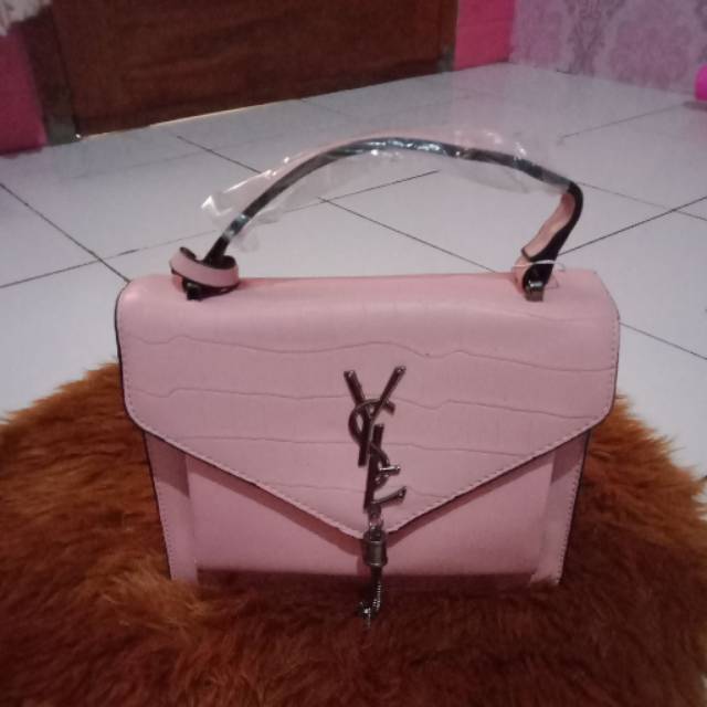 Tas ysl croco pink