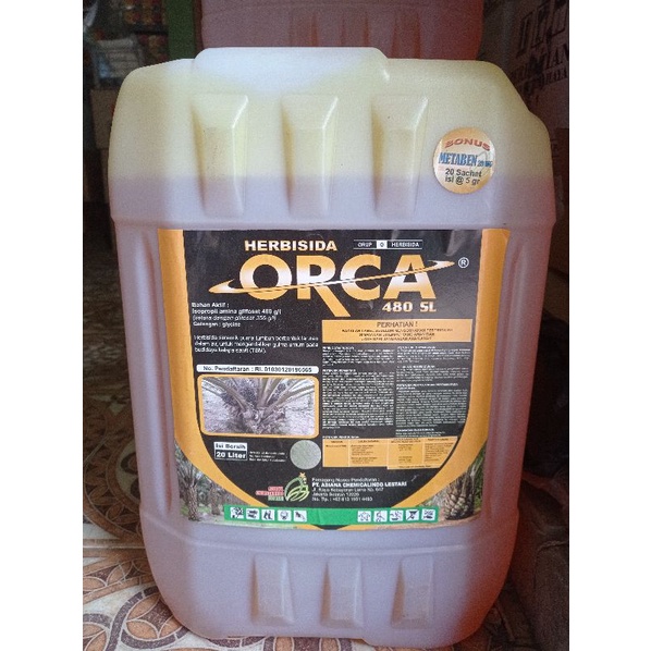 HERBISIDA ORCA 480 SL Kemasan 20 Liter